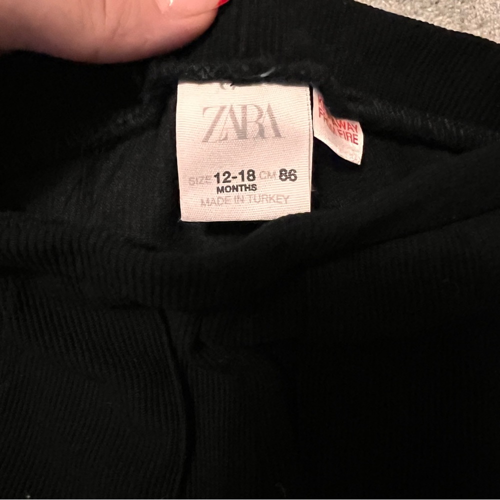 Zara kids 12-18mos black flare pants